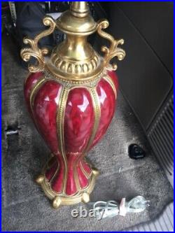 Sarreid LTD 20074B Brass and Porcelain Table Lamp VERY BEAUTIFUL RARE