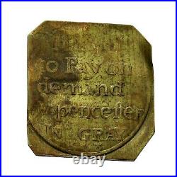 Scotland Inverness Brass Bracteate Twopence Token 1758 Davis 3 Very Rare