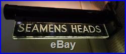 Seamens Heads Very Rare Art Deco Illuminated Brass Nautical Internalite loo Sign