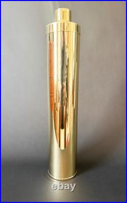 Sleek, Rare, Mint, Very Slim, Italian Modernist Brass Skyscraper Shaker C-1947