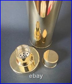 Sleek, Rare, Mint, Very Slim, Italian Modernist Brass Skyscraper Shaker C-1947