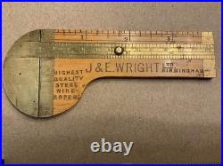 Slide Rule Ruler Gauge Rare Vintage Very Unusual Shape Antique Circa 1920 Unused