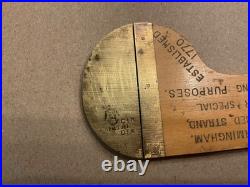 Slide Rule Ruler Gauge Rare Vintage Very Unusual Shape Antique Circa 1920 Unused