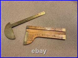 Slide Rule Ruler Gauge Rare Vintage Very Unusual Shape Antique Circa 1920 Unused