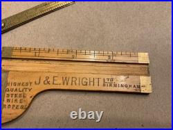 Slide Rule Ruler Gauge Rare Vintage Very Unusual Shape Antique Circa 1920 Unused