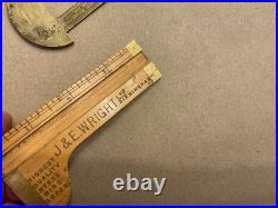 Slide Rule Ruler Gauge Rare Vintage Very Unusual Shape Antique Circa 1920 Unused