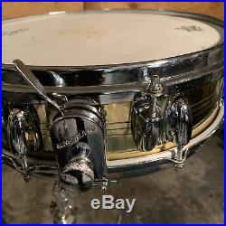 Slingerland snare drum, 1970s Buddy Rich Brass 4x14 Very Rare