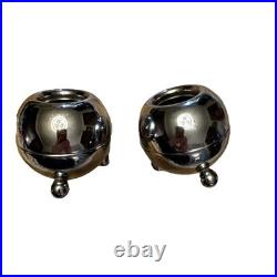 Starlite Candle Sphere Vintage MCM Chrome Brass Sputnik With Brochure Very Rare