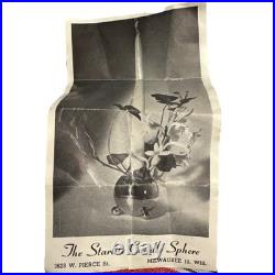 Starlite Candle Sphere Vintage MCM Chrome Brass Sputnik With Brochure Very Rare