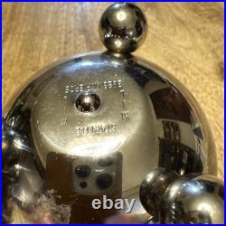 Starlite Candle Sphere Vintage MCM Chrome Brass Sputnik With Brochure Very Rare