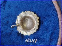 Stephen Burr Signed Brass Brutalist Floral Pendant 85 Double Signature Very Rare