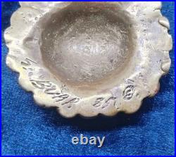 Stephen Burr Signed Brass Brutalist Floral Pendant 85 Double Signature Very Rare