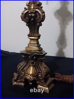 Stiffel Solid Brass bronze Table Lamp 1943 Rare early piece very heavy italian