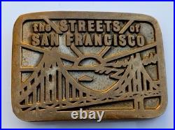 Streets of San Francisco Belt Buckle Solid Brass Vintage 1970's Very Rare