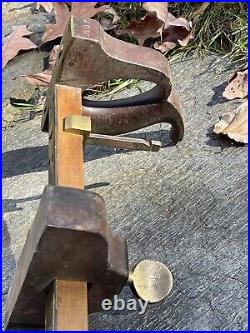 Stunning And Rare Antique Marking Gauge With brass Components. Very high Quality