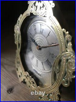 Stunning Art Nouveau Antique Brass Clock Very Rare Superb Quality