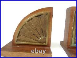 Stunning Very Rare French 30s Art Deco Avantgarde Sunray Pair Bookends Antique