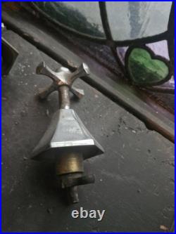 Superb Pair Of Art Deco Chrome Plated Taps Heavy Brass Very Rare Item & Design