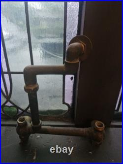 Superb Pair Of Art Deco Chrome Plated Taps Heavy Brass Very Rare Item & Design