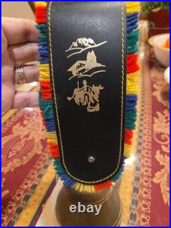 Swiss Switzerland Brass Cow Bell With Leather Strap Very Nice Rare 12