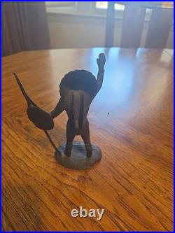 TIFFANY NEW YORK Solid Brass Sculpture THE CHIEF Indian By Ralph McCoy Very Rare