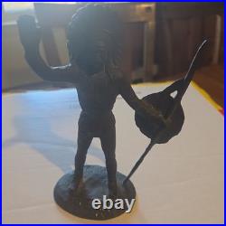TIFFANY NEW YORK Solid Brass Sculpture THE CHIEF Indian By Ralph McCoy Very Rare