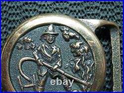 Tech Ether Firefighter Belt Buckle! Vintage! Very Rare! Bill Bultema! Usa! Brass