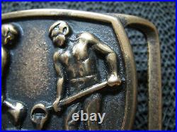 Tech Ether Foundry Iron Workers Belt Buckle! Vintage! Very Rare! Nos With Bag