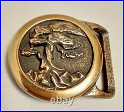 Tech Ether Guild Bristlecone Pine Brass Belt Buckle 1978 Very RARE