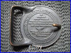 Tech Ether Guild Michigan Steelheaders Brass Belt Buckle! Vintage! Very Rare! Us