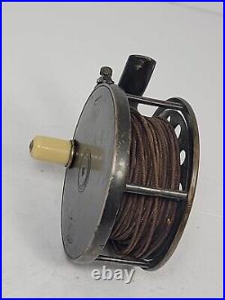 Transitional Brass Hardy Perfect 3 3/4 fishing reel c. 1896 Wide Drum Very RARE