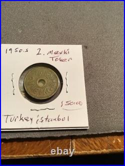 Turkey Istanbul Tunnel Tran. Subway 2. Mevki Subway Brass Token Very Rare