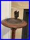 Turn-of-The-Century-Walnut-Wood-Ash-Tray-Stand-withRest-Brass-Inlay-Very-Rare-01-qw