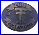 Tuttle-Oklahoma-OK-Belt-Buckle-Magicast-1970s-Brass-VERY-RARE-Western-Wear-01-oihh