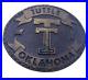 Tuttle-Oklahoma-OK-Belt-Buckle-Magicast-1970s-Brass-VERY-RARE-Western-Wear-01-ps