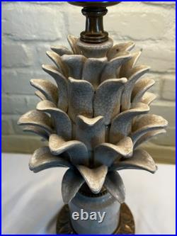 Two Pineapple Lamps Stone and Brass, Artisan Masterpieces, Very rare Two Pineapple Lamps Stone and Brass, Artisan Masterpieces, Very rare