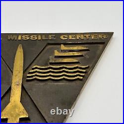 U. S. Naval Missile Center Very Heavy Metal (Bronze Or Brass) Plaque Rare Z5