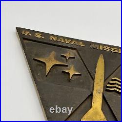 U. S. Naval Missile Center Very Heavy Metal (Bronze Or Brass) Plaque Rare Z5