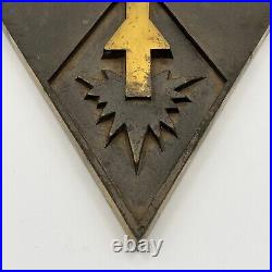 U. S. Naval Missile Center Very Heavy Metal (Bronze Or Brass) Plaque Rare Z5