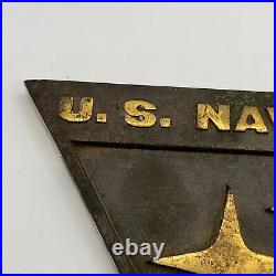 U. S. Naval Missile Center Very Heavy Metal (Bronze Or Brass) Plaque Rare Z5