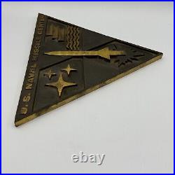 U. S. Naval Missile Center Very Heavy Metal (Bronze Or Brass) Plaque Rare Z5