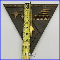 U. S. Naval Missile Center Very Heavy Metal (Bronze Or Brass) Plaque Rare Z5