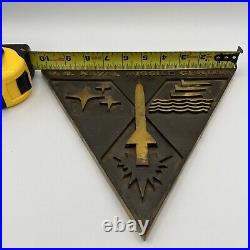 U. S. Naval Missile Center Very Heavy Metal (Bronze Or Brass) Plaque Rare Z5