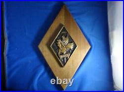 US Navy VF-142 Ghostrider Plaque Fighter Wing Brass Metal Emblem Very Rare