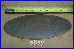 USED 1930s MACK AP LARGE BRASS RADIATOR BADGE VERY RARE