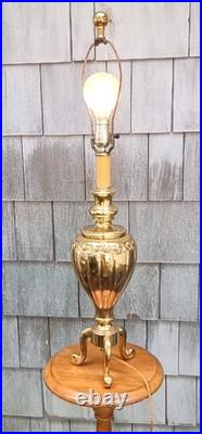 VERY RARE 12 LB TRIPOD Solid Brass 31.5 VTG TESTED Table Lamp Brand URN