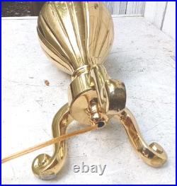 VERY RARE 12 LB TRIPOD Solid Brass 31.5 VTG TESTED Table Lamp Brand URN