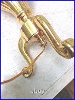 VERY RARE 12 LB TRIPOD Solid Brass 31.5 VTG TESTED Table Lamp Brand URN