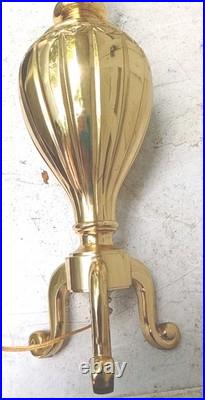 VERY RARE 12 LB TRIPOD Solid Brass 31.5 VTG TESTED Table Lamp Brand URN