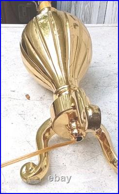 VERY RARE 12 LB TRIPOD Solid Brass 31.5 VTG TESTED Table Lamp Brand URN